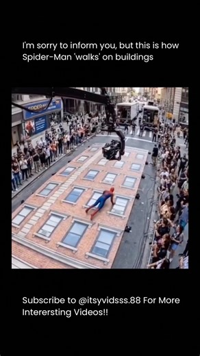What looks like an impossible scene of somome walking vertically is actually a simple trick #shorts