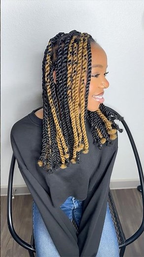 Two Strand Twists 😍Ft. Cuban Twist Hair #twist #hairstyle #cubanhair #hairinspo