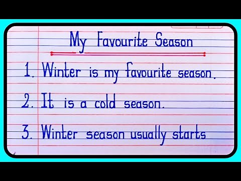 10 Lines Essay on My Favourite Season winter || My Favourite Season Essay Writing In English