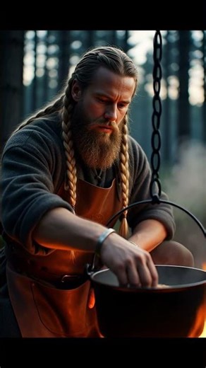 🔥 Viking Wild Meat Stew 🍲 | Ancient Campfire Cooking in the Wilderness #vikings