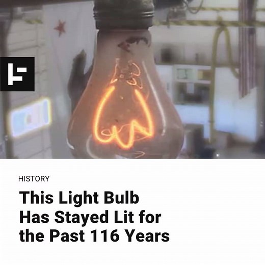The Centennial Light Bulb has been shining bright for over 100 years now. How come it seems like bulbs today burn out in only a few months? #til Read more about the light bulb that just keeps going here: https://wp.me/p7OR7j-2fK | INSH