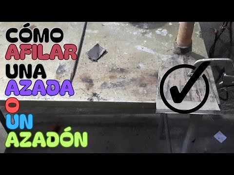 How to sharpen a hoe or a mattock.