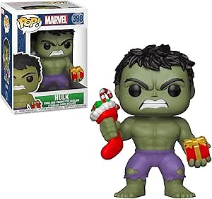 Funko Pop Marvel: Holiday - Hulk with Stocking Collectible Figure, Multicolor