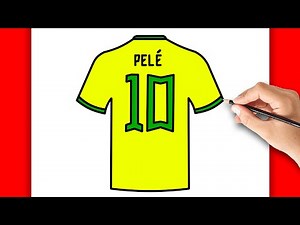 HOW TO DRAW PELÉ TSHIRT EASY | DRAWING TUTORIAL STEP BY STEP