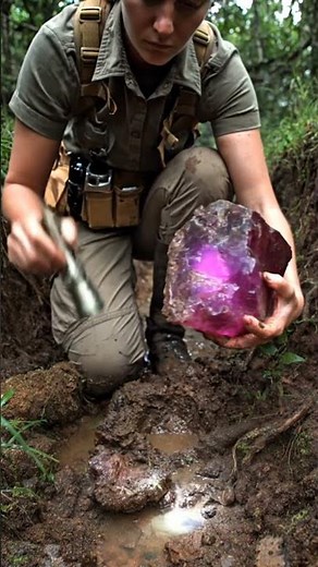 Giant Ruby Glow Comes from Chromium 🔴✨ #gemstone #crystals #ruby