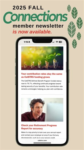 Have you named your one-time death benefit recipient? It only takes a few minutes. Learn more in our Fall Connections newsletter. https://www.calstrs.com/connections | CalSTRS