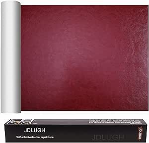 Sofa Leather Repair Patch Tape, Large Self Adhesive Couch, Car Seat, Office Chair, Leather Furniture, Vinyl Repair Patch Kit for Furniture (15x60 Inch, Red Wine)