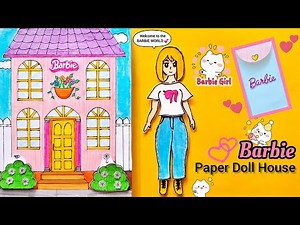 Barbie Paper Doll House 💒💞 | Barbie Dolls Daily Routine 👱🏻‍♀️💕