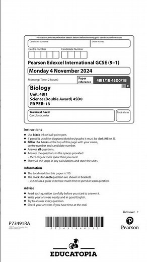 Pearson Edexcel IGCSE Biology Paper 1 | Past Paper Q&A #10 | 2025 Exam Prep