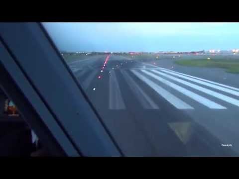 Airbus A330-300 Cockpit Landing at Newark KEWR