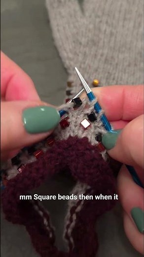 Can I show you how easy it is to knit the beaded cuff on Barcelola Mitts? SO FUN!