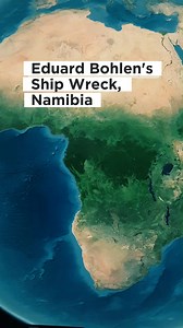 Wreck of Eduard Bohlen, Namibia, location : 23°59'45"S 14°27'27"E #googleearth #map #worldgeography #Reels #ภูมิศาสตร์ Mystery ,Famous places📍,Tourist Attractions Map Content ,Search mode on.🌍 | Earth 3D