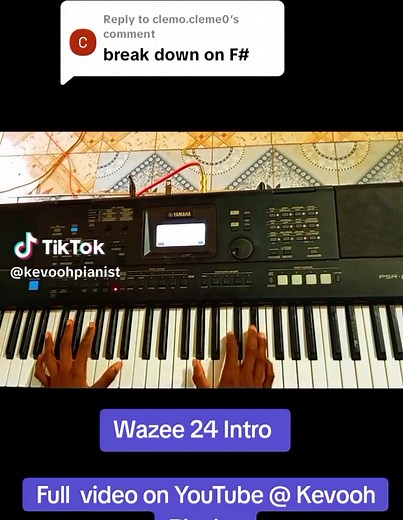 Learn Wazee 24 Intro on F# Piano Tutorial