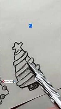 Let's draw four Christmas trees | Learn To Draw 4 Fun Christmas Trees Fast 🎄