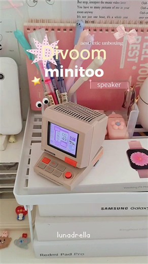 Divoom MiniToo Retro Speaker ☁️ Aesthetic Unboxing Pixel Art Speaker #aesthetic #cuteaccessories