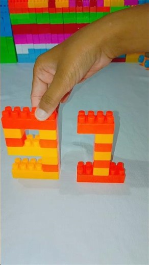 How to make number 91 with Lego building block #satisfying #asmr #marblerun #manybricks #legoblocks