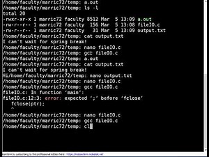 C File IO - writing to a file and reading from a file.