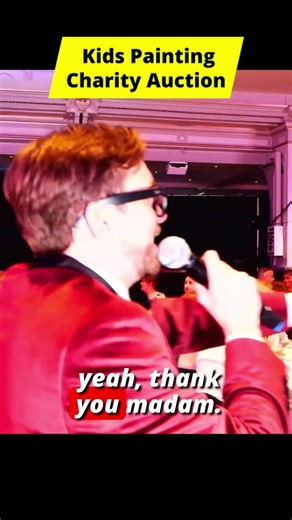 Charity Auctioneer SELLS Kids Painting For £££