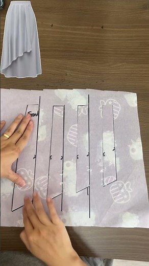 Pleating Technique: Box Pleat A-Line Skirt Pattern #papahany #diy #sewing