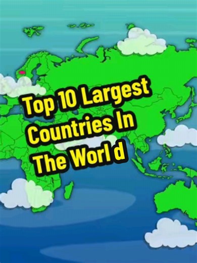 Top 10 Largest Countries In The World | Video Credit Goes To : @Map_animationX #creatorsearchinsights #animation #countries #fyp #viral