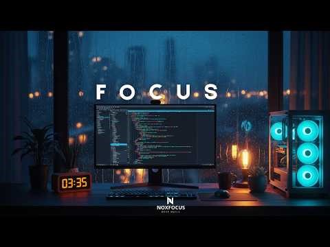 Deep Focus Music for Coding & Work ☔ Rainy Night Programming Ambience | Ultra Productivity