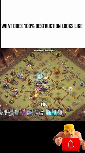 clash of clans 100% destruction #clashofclans #clashroyale #warattack #coc#supercell#gaming #youtube