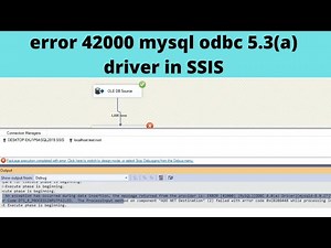03 error 42000 mysql odbc 5.3(a) driver in SSIS | You have an error in your SQL Syntax;