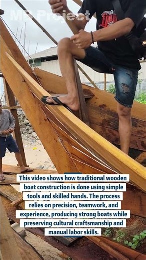 Traditional Wooden Boat Building Process | Skilled Craftsmanship at Work
