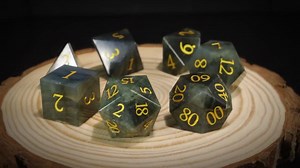 Natural White Labradorite Dnd Dice Set| Gemstone D20 Dice Set| Dungeons and Dragons Tabletop Gaming RPG DND Role Polyhedral Gaming Dice Set - Etsy