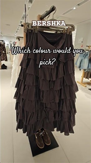 Bershka Rustic ruffled midi skirt - Which Color Wins? Bershka Haul 2026 #bershka #fashion #shopping