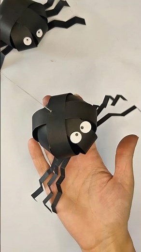 Easy PAPER Spider Craft for HALLOWEEN Decoration 🕷️
