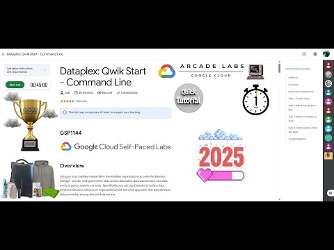 [NEW2025] Dataplex: Qwik Start - Command Line || #GSP1144 || #qwiklabs || Google Cloud Arcade 2025