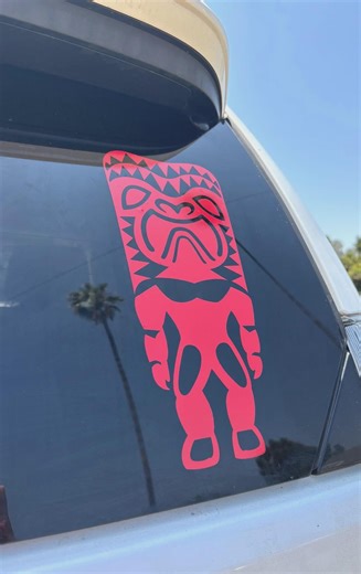 Hawaiian Design 12" Red Tribal Tiki Man Vinyl Decal Car / Truck Window Sticker - Etsy Canada