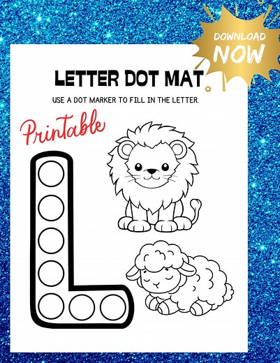 Letter L Dot Marker Page | Learn the Letter L Activity | Preschool Alphabet Worksheet | Fine Motor Practice Printable PDF Instant Download - Etsy