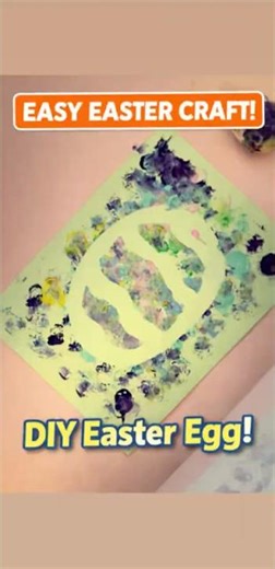 Easy Easter Craft! DIY Colorful Easter Egg 🎨