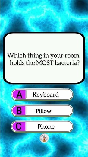 Your room might be dirtier than you think 🤯🦠Can you guess the right answer?#quiz #braintest #trivia