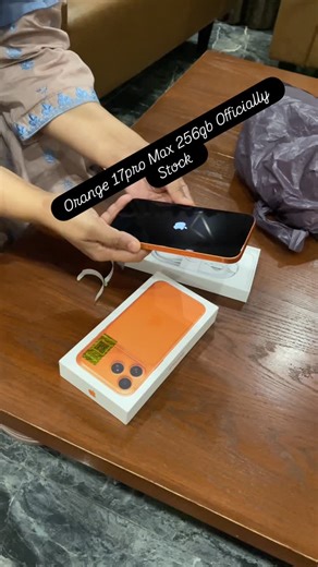 Applestorepk 📲💻🖥️🖱️⌨️🎧 on Instagram: "Orange 17pro Max 256gb Officially Stock #Applestore.com.pk"