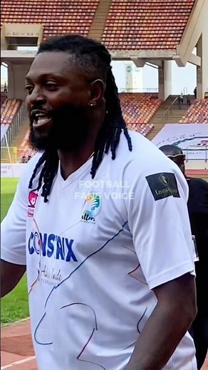 Adebayor, Obefemi Martins, Taye Taiwo in the Barca Legends vs African Legends Match #attomcharitycup