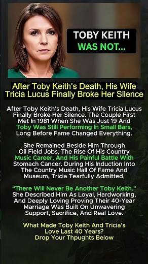 After Toby Keith’s Death, His Wife Finally Revealed The Truth About Their Love