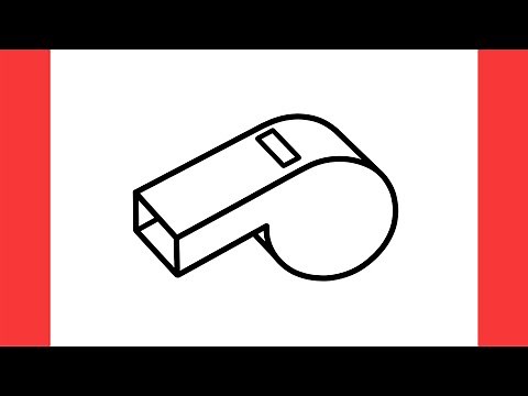 How to draw a WHISTLE easy / drawing whistle step by step
