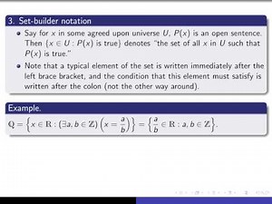 2.1, part 1 Basic set theory
