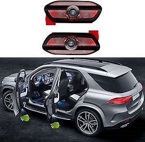 2 Pcs HD Never Fade Car Door LED Logo Projector Lights Ghost Light Door Light Puddle Lights Kit Accessories Applicable forS400 S400L S450 S500 S550 S550e S600 S600L S63 S65 S680