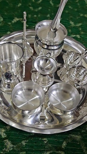 202K views · 744 reactions | ఆషాఢమాసం Special Offer On This German Silver Puja Thali Set  To Order DM  @rithika_fashionjewellery High Quality German Silver Puja Thali Set Looks Like Pure Silver  #ashadamasam #germansilverarticles #ashadam #pujasamagri #silverpujaitems #germansilvergifts #rithikafashionjewellery #sravanamasam #pujaset #deepudiys #pujathali #silveritems #germansilver #voiceoverreels #telugureels #usefulproducts #reel | Deepika Inabathini | Facebook