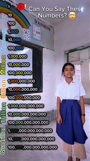 Number Names - One to Quadrillion #shorts