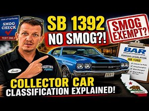 Leno's Law 2.0. California Collector Car Smog Exemption?! SB 1392 Explained!