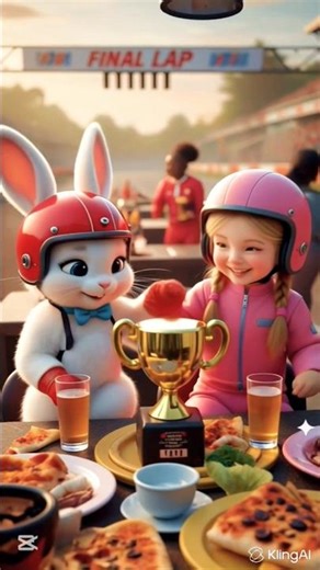 Tiny Bunny’s Big Go-Kart Adventure! 🏎✨🐰#bunnystory #bunnyadventures