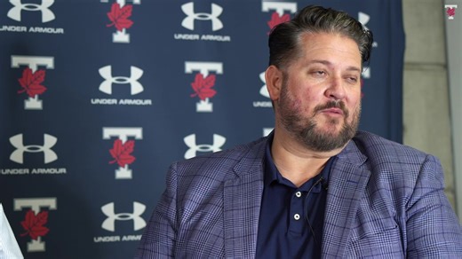 Born to be at #UofT. In 2004, Scott Kirkpatrick pitched for the Blues at the OUA baseball championship. In the crowd sat his wife Laurel, pregnant with their unborn child. 18 years later, that child would grow up to do the exact same thing. WE ALL #BLEEDBLUE | #FamilyDay | University of Toronto Varsity Blues