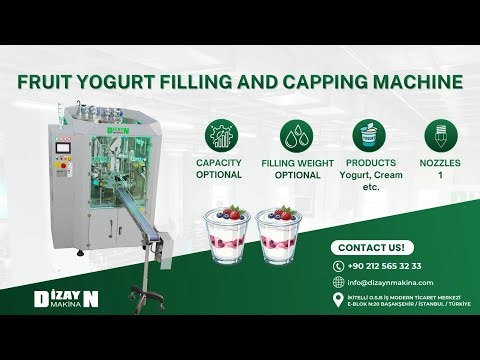 Fruit Yogurt Filling and Capping Machine 📍 Meyveli Yoğurt Dolum ve Kapatma Makinası 📍