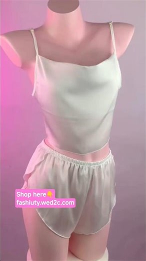 Elegant White Silk Pajama Set | Minimalist Satin Cami & Tap Shorts Sleepwear Haul 2026