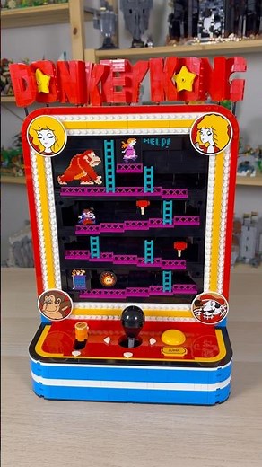Quick look at the gameplay of the new Donkey Kong Arcade LEGO set! #lego #nintendo #donkeykong